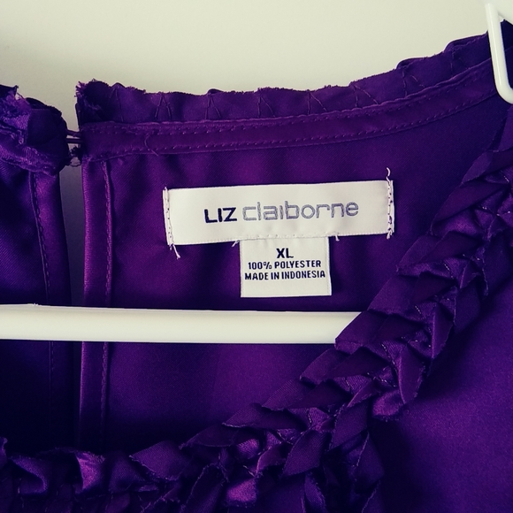 Liz Claiborne XL Dressy Tank JCPenney's Purple NWT - Picture 5 of 7